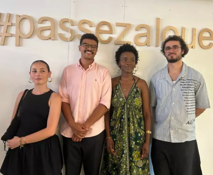 Les étudiants MOD'SPE lors de la conférence de presse de la 29e édition du Festival International des Créateurs de Mode de Dinan