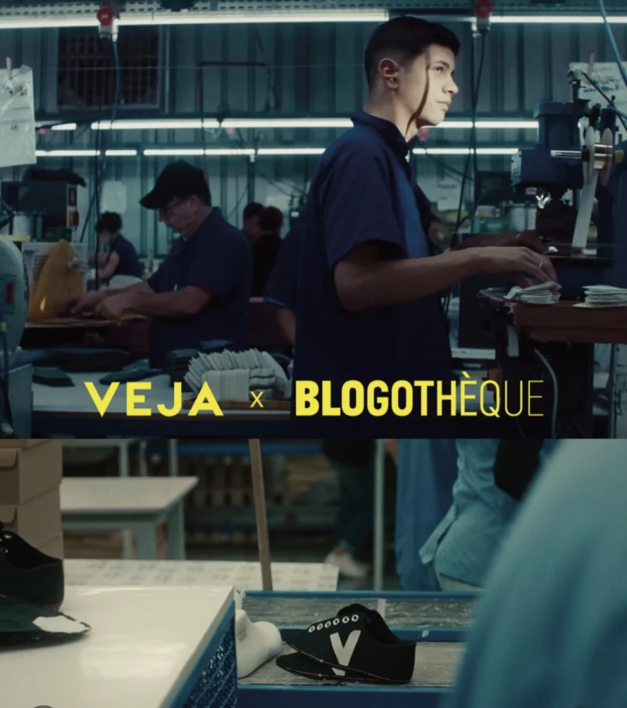Visuel des employés de Veja dans leurs locaux au Brésil, où ils montent et fabriquent les baskets.